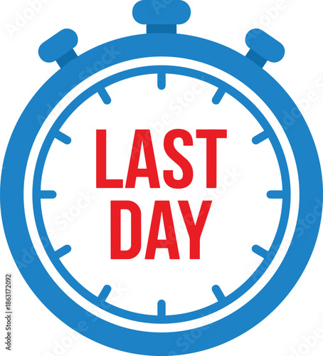 last day sale icon, final day promotion badge, urgency marketing symbol, countdown clock design, limited time offer graphic