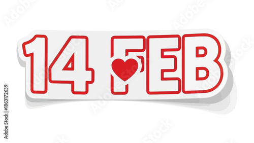 Valentine's Day Date: A romantic gesture in celebration of love, the image features the date 14 Feb alongside a stylized heart, capturing the essence of Valentine's Day.