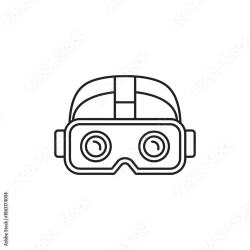 Immersive Virtual Reality Headset Illustration