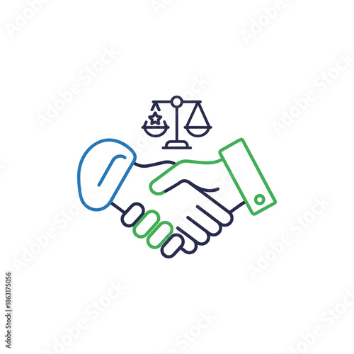 Professional Legal Partnership Handshake