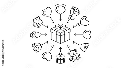 Gift of Delight: a charming array of gift box and lovely items that embody the spirit of sharing joy and spreading happiness.