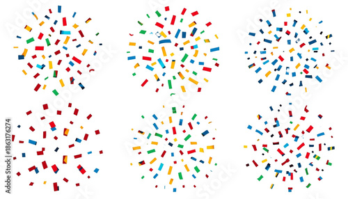 Vibrant Rectangular Shapes in Dynamic Circular Patterns