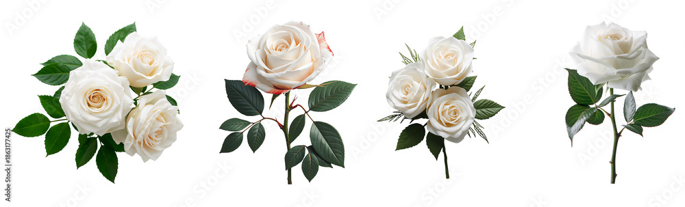 Naklejka premium Beautiful rose flower isolated on transparent background