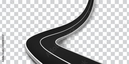 asphalt road, curve highway, vector illustrations. eps 10