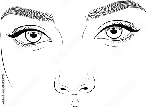 Minimalist portrait of a woman