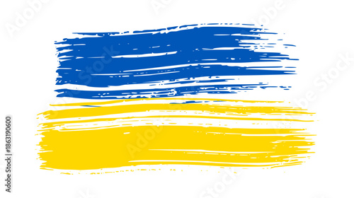 Ukrainian national flag in grunge style