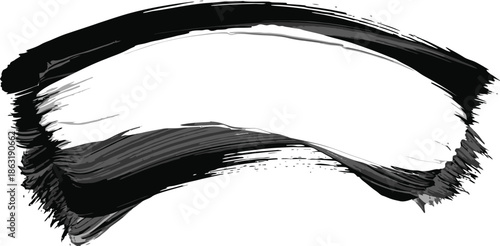 Color brushstroke oil or acrylic paint design element. Vector illustration on white background 