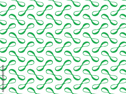 グリーンのウェーブラインパターン背景/Green Wave Line Seamless Pattern