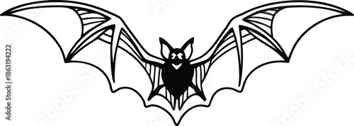 bat minimal icon silhouette vector illustration
