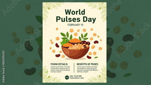 Pulses in Bowl on World Pulses Day Poster