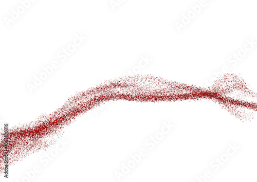 Red Dot Wave Pattern on White