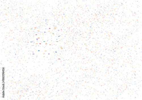 Multicolored Dots Scattered on White Background