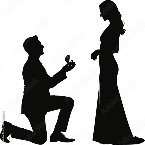 Man proposes to woman with ring