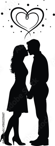Couple sharing a romantic kiss