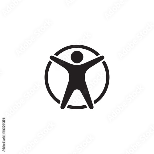 Human Wellness Accessibility Icon Design
