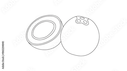 Two bagels in line art, left bagel shows multiple inner rings while the right bagel has sesame seed pattern on top, minimalist vector illustration