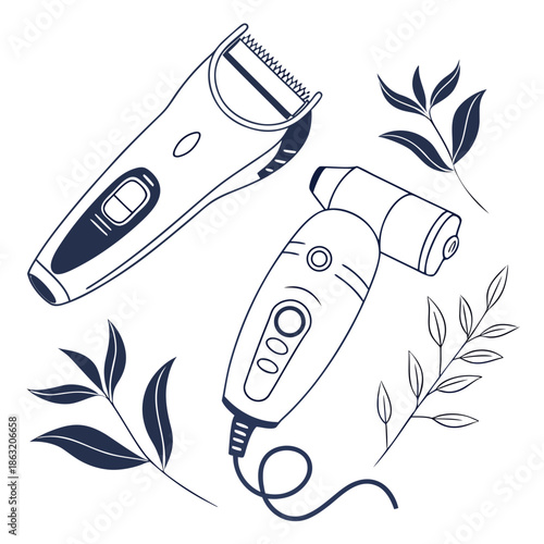 Daily Grooming Accessories Set Hair Trimmer and Dryer