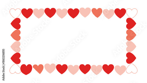 Heart Frame Border: A lovely and simple frame adorned with heart-shaped illustrations. Perfect for invitations, social media graphics, and Valentine's Day designs.