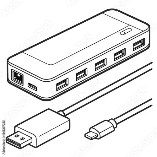 Desktop Electronic Helper USB Hub for Connectivity