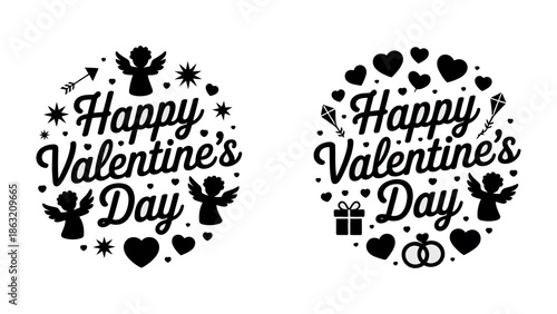 Happy Valentine's Day Greeting: Celebrating love and affection with the iconic heart shape design, creating a cheerful atmosphere for this special day.