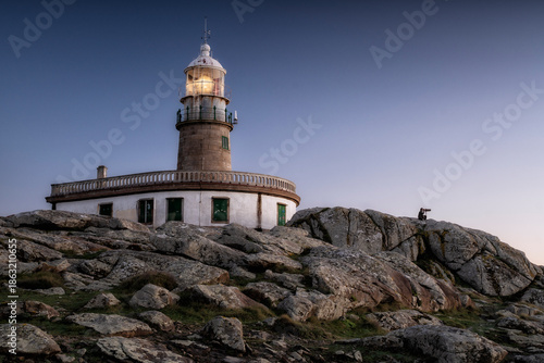 1853 Corrubedo lighthouse in Ribeira, Galicia