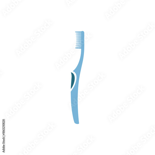 blue toothbrush on white background