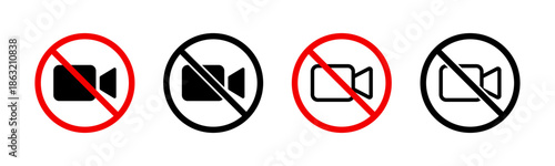 No video recording icon set