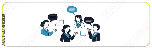 Business professionals engaged in a productive meeting discussion