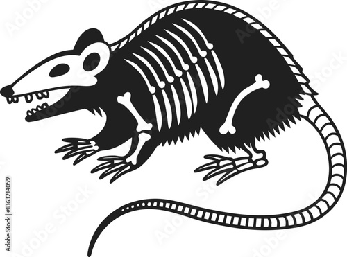 rat stylized silhouette vector illustration
