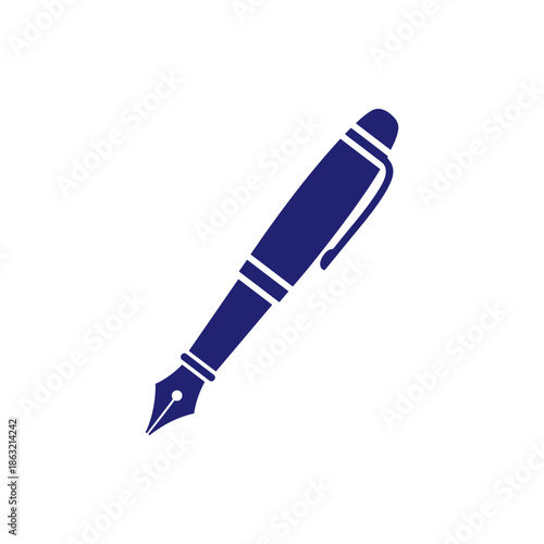 blue fountain pen icon
