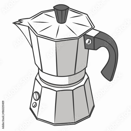 Minimal Realistic Vector Illustration of Modern Gas Stove Burner