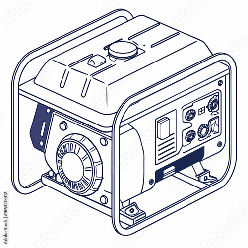 Minimal Realistic Portable Camping Gas Stove Vector Illustration