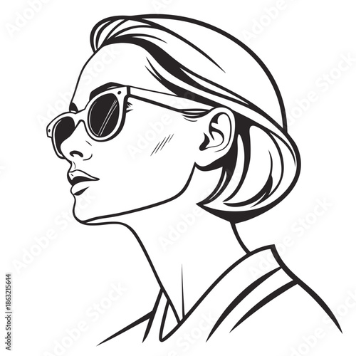 Fashion Sunglasses Accessory Icon Minimal Vector