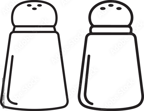 Two salt shaker outline icons for kitchen and dining