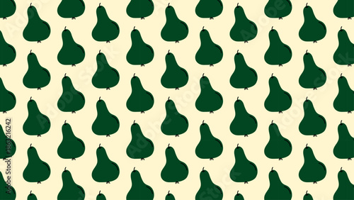 pear pattern with elegant organic forms. Calm natural fruit background for eco and healthy lifestyle design.