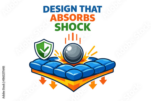 Shock-absorbing design with protective cushion and impact resistance