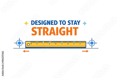 Designed to stay straight: precision in measurement with horizontal ruler