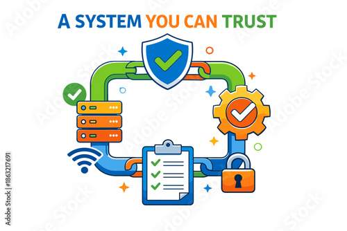Secure data system with trustworthy network and protection elements