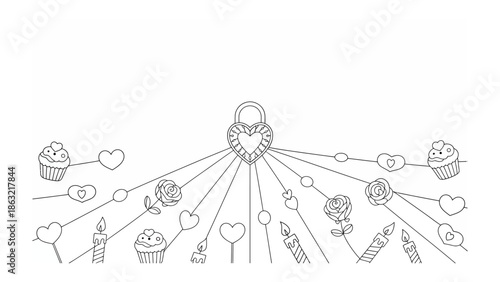 Love's Delicate Whispers: A romantic and minimal line drawing. Featuring love, affection, and passion, perfect for cards, or websites. 