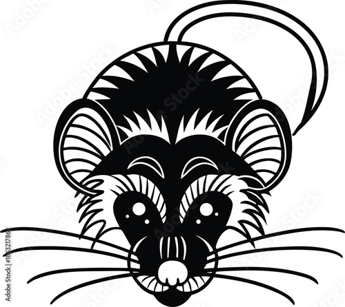 rat small animal silhouette vector illustration
