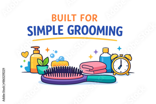 Colorful bathroom essentials for simple grooming routine