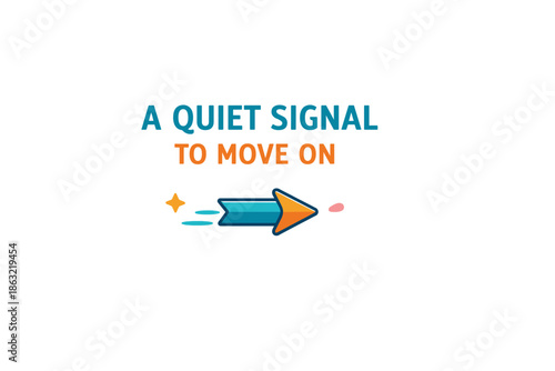 Motivational conceptual graphic with arrow and encouraging text