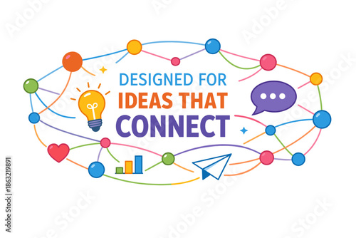 Designed for ideas that connect: creative concept with interactive elements