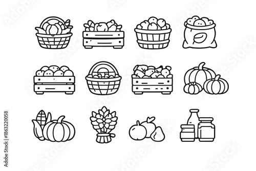 Harvest icons collection