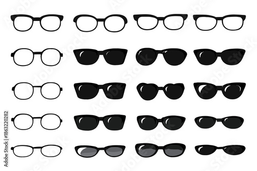 Collection of Various Eyeglasses