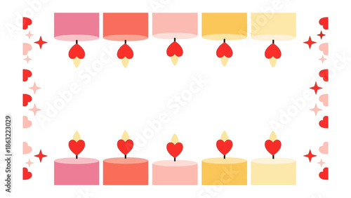 Candle Light Border: Festive and heartwarming, this candle light border forms a captivating frame, radiating warmth and affection. The design is ideal for projects related to love, celebrations.
