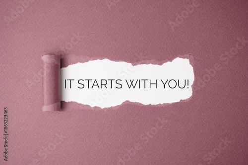 Foto It starts with you!