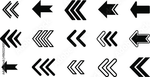 Arrow designs in different styles, including bold, outlined, and directional arrows in black and white, ideal for navigation, UI, and interactive designsarrow designs 