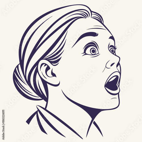 Surprised Emoji Abstract Face for Expressive Design