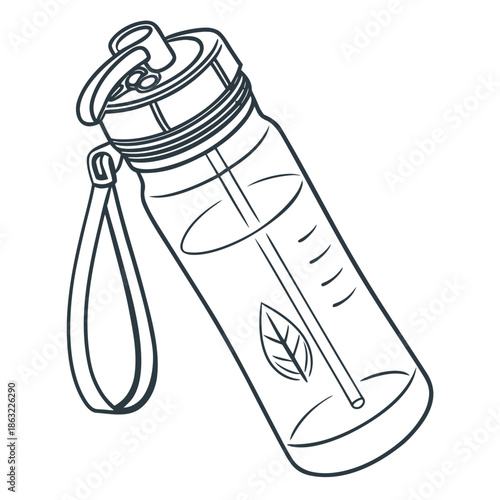 Reusable Water Bottle Lifestyle Vector Icon